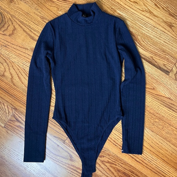 Lulus Tops - Lulu's Midnight Blue Bodysuit NWT